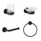 Milano Nero - Black Modern 4 Piece Bathroom Accessory Set