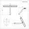 Milano Portland - Modern Shower Squeegee with Wall Hook - Chrome