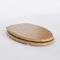 Milano Richmond - Traditional Oak Soft Close Toilet Soft Close Seat with Brushed Gold Hinges