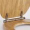 Milano Richmond - Traditional Oak Soft Close Toilet Soft Close Seat with Brushed Gold Hinges
