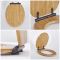 Milano Richmond - Traditional Oak Soft Close Toilet Soft Close Seat with Black Hinges