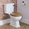 Milano Richmond - Traditional Oak Soft Close Toilet Soft Close Seat with Black Hinges