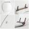 Milano Richmond - Traditional White Soft Close Toilet Seat with Oil Rubbed Bronze Hinges