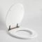 Milano Richmond - Traditional White Soft Close Toilet Seat with Oil Rubbed Bronze Hinges