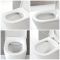 Milano Rivington - White Modern Round Rimless Wall Hung Toilet with Soft Close Seat