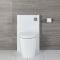 Milano Arca - White 500mm Compact WC Unit with Rivington Toilet