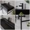 750x420 Ceramic Basin with Washstand - Black
