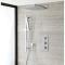 Milano Arvo - Chrome Thermostatic Shower with 300mm Shower Head, Hand Shower and Riser Rail (2 Outlet)