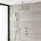 Milano Arvo - Chrome Thermostatic Shower with 300mm Ceiling Shower Head, Hand Shower and Riser Rail (2 Outlet)