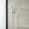 Milano Arvo - Modern Square Hand Shower with Wall Bracket and Outlet Elbow - Chrome