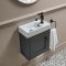 Milano Thornton - 400mm Wall Hung Traditional Cloakroom Vanity Unit with Basin - Choice of Basin, Finish and Handles