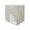 Milano Bexley - Light Oak Modern 600mm Open Shelf Vanity Unit, WC Unit, Rivington Pan, Three Storage Units and Mirror