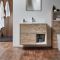 Milano Bexley - 810mm Wall Hung Open Shelf Vanity Unit with Basin - Choice of Finish, Basin and LED Light