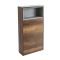 Milano Bexley - Dark Oak Open Shelf 600mm WC Unit (Excluding Pan)
