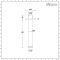 Milano Mirage - Modern Round Ceiling Mounted Shower Arm - Chrome