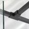 Milano Nero - Modern Square Shower Support Arm T Piece – Black