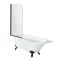 Milano Hest - Stone Grey Traditional Freestanding Corner Shower Bath with Screen - 1685mm x 750mm - Choice of Feet and Left/Right Hand Options