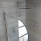 Milano Portland - Chrome Curved Top Bath Shower Screen