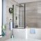 Milano Nero - Black L Shaped Shower Bath Screen