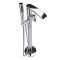 Milano Razor - Modern Freestanding Bath Shower Mixer Tap with Hand Shower - Chrome