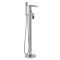 Milano Razor - Modern Freestanding Bath Shower Mixer Tap with Hand Shower - Chrome