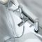Milano Mirage - Modern Deck Mounted Bath Shower Mixer Tap with Hand Shower - Chrome