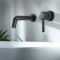 Milano Nero - Wall Mounted Basin Mixer Tap - Black