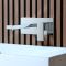 Milano - Modern Square Wall Mounted Basin Mixer Tap - Choice of Finish