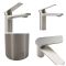 Milano Hunston - Modern Mono Basin Mixer Tap - Brushed Nickel