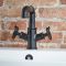 Milano Zandra - Industrial Style Two Handle Mono Basin Mixer Tap - Black