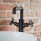 Milano Zandra - Industrial Style High Rise Mono Basin Mixer Tap - Black