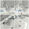Milano Elizabeth - Traditional Crosshead Mono Basin Mixer Tap - Chrome and Black