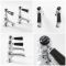Milano Elizabeth - Traditional Lever Basin Pillar Taps - Chrome and Black