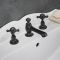 Milano Elizabeth - Traditional 3 Tap-Hole Crosshead Basin Mixer Tap - Black