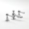 Milano Elizabeth - Traditional 3 Tap-Hole Lever Basin Mixer Tap - Chrome and White