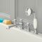 Milano Elizabeth - Traditional 4 Tap-Hole Crosshead Bath Shower Mixer Tap - Chrome and White