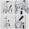 Milano Elizabeth - Traditional Wall Mounted Lever Bath Shower Mixer Tap - Chrome and Black