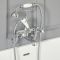 Milano Elizabeth - Traditional Wall Mounted Crosshead Bath Shower Mixer Tap - Chrome and White