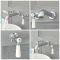 Milano Elizabeth - Traditional Wall Mounted 3 Tap-Hole Lever Basin Mixer Tap - Chrome and White
