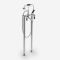 Milano Elizabeth - Traditional Freestanding Lever Bath Shower Mixer Tap with Hand Shower - Chrome and Black
