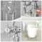 Milano Elizabeth - Traditional Freestanding Crosshead Bath Shower Mixer Tap with Hand Shower - Chrome and White