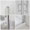 Milano Langley - Chrome Traditional Hinged Double Door Corner Shower Enclosure with Slate Tray - Choice of Size