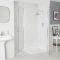 Milano Langley - Chrome Traditional Hinged Double Door Corner Shower Enclosure with Tray - Choice of Size
