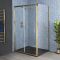 Milano Monet - Antique Brass Corner Sliding Door Shower Enclosure with Slate Tray - Choice of Sizes