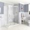 Milano Langley - Chrome Corner Traditional Sliding Shower Door Enclosure with Tray - Choice of Size