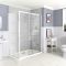 Milano Langley - Chrome Corner Traditional Sliding Shower Door Enclosure with Tray - Choice of Size