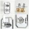 Milano Elizabeth - Chrome and White Traditional Thermostatic Shower with Diverter, Shower Head, Hand Shower and Riser Rail (2 Outlet)