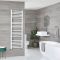 Milano Ive Dual Fuel - White Curved Heated Towel Rail - Choice of Size