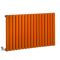 Milano Aruba - Electric Sunset Orange Horizontal Designer Radiator - 635mm Tall - Choice of Size, Thermostat and Cable Cover
