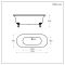 Milano Richmond - White Traditional Freestanding Bath with Choice of Feet - 1730mm x 780mm (No Tap-Holes)